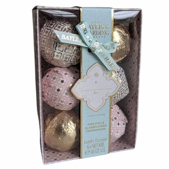 Baylis & Harding Bath Bombs Fizzer Pink Fizz & Elderflower Limited Edit Gift Set - Picture 1 of 5